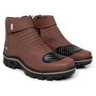 Bota Masculina Coturno Estilo Motociclista Zíper Lateral Detalhe Refletivo