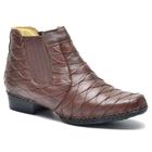 Bota Masculina Country Couro Escamada Country Texana Peão