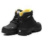 Bota Masculina Couro Legitimo Bico PVC Resistente Palmilha Gel PVCnova