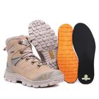 Bota Masculina Couro Legítimo Coturno Masculino Zeus Adventure Cor Areia