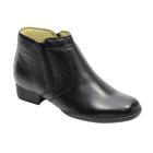 Bota Masculina Couro Palmilha Gel Zíper Conforto Casual