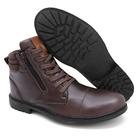 Bota Masculina de Couro Sola Tratorada Coturno Confortável Lançamento 2024- BM113