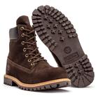 Bota masculina em couro classica coffee boot