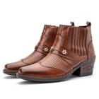 Bota Masculina em Couro Moderno Macio Leve Texana Country Montaria