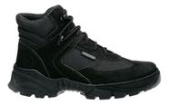 Bota Masculina Feminina Couro Legitimo Preto Nobuck Tatica