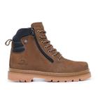 Bota Masculina Frontinni Coturno Adventure Zíper Lateral em Couro Marrom Claro