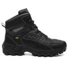 Bota Masculina Motoqueira Couro Legitimo Protetor de Marcha Bico PVC Palmilha Gel