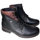 Bota Masculina Pegada Couro Coturno Casual Cano Médio Homem 180746 e 181305