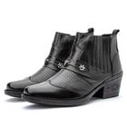 Bota Masculina Texana Country Elastico Couro Legitimo