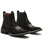 Bota Masculina Texana Couro Elástico Cano Curto Country