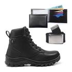 Bota Masculina Trilha Com Carteira e Cinto Hencco Coturno Estilo Adventure Confortavel Leve