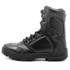 Bota Militar De Couro Preta Atron Shoes