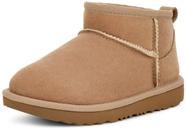 Bota moderna UGG T Classic Ultra Mini unissex Sand Kids 12US