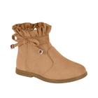 Bota Molekinha Infantil Feminino Amendoa Ziper 2706 315