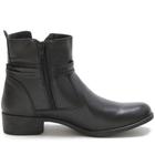 Bota Montaria Cano Curto Casual Zíper Salto Baixoconfort