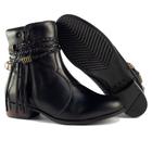 Bota Montaria Casual Feminino Cano Curto Zíper Moda Tiras Trançadas Metal Estilo Confortável