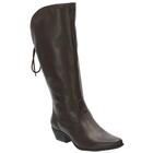 Bota Montaria Feminina Couro Cano Alto Conforto Casual Macia