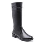 Bota Montaria Feminina Couro Preto