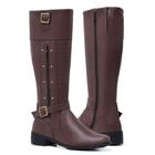 Bota Montaria Feminina Moda Casual Passeio Zíper Lateral Sola Macia