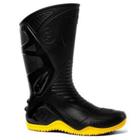 Bota motosafe cano preto solado amarela c/forro - tamanho 39