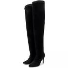 Bota Over Feminina Acima Do Joelho 1735 Suede Preto