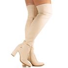 Bota Over Knee Feminina Mississipi Off White Q8714