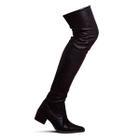 Bota Over Stretch Fashion Cano Alto Festas de Inverno Moda Feminina