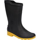 Bota Pega Forte Preto/Amarelo Cano Medio N.38