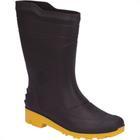 Bota Pega Forte Preto/Amarelo Cano Medio N.45/46