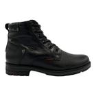 Bota Pegada Masculina Couro Preto Coturno Everest 181305 Original