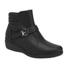 Bota Piccadilly 117106 Fivela Salto Anabela Baixo Ziper Feminino