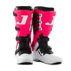 Bota Piloto Off Road Motocross Trilha Masculina Feminina Jett Hi Vis Branca Oferta