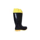 Bota pvc cano alto c/polaina preto/amarelo 37 6033polpacf/37 kadesh