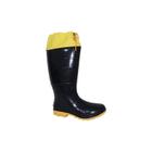 Bota pvc cano alto c/polaina preto/amarelo  43  6033polpacf/43   kadesh