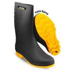 Bota PVC Chuva Motociclista Moto Impermeável Forrado