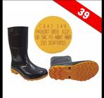 Bota pvc preta solado amarelo N39