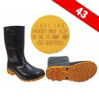 Bota pvc preta solado amarelo N43