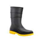 Bota Pvc Preto Com Solado Amarelo 28cm N40 Bracol