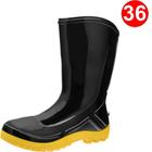 Bota PVC Vulcaflex Preta Solado Amarelo Cano Médio Sem Forro 110VFLEX-PRA CA 42291 Nr. 36