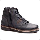 Bota Rafarillo Coturno Masculina Couro Aumenta Altura Lisa