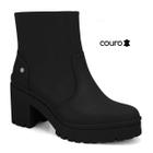 Bota Ramarim Cano Curto Feminina Couro 2450101