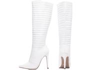 Bota Salto 12cm Bico Fino Elegância e Luxo + VC Branco