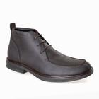 Bota Social Casual Masculina De Cano Medio Com Cadarço Couro Legitimo Trabalho