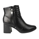 Bota Social Casual Preta Feminina Salto Grosso Confort Macia Dakota G5773