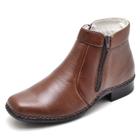 Bota Social Concha Couro Floater Zíper Ranster - 1600 - Marrom