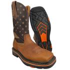 Bota Texana Cano Médio Masculina Goyazes Couro Dallas Marrom Café Solado Work - Ref.227401CK-B.Q-Work