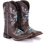 Bota Texana Country Cruzeta Azul