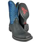 Bota Texana Country Original Masculina Goyazes Preto Chamoa Azul Ref.211502CF