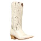 Bota Texana Feminina Bico Fino Branco Gelo Cow Way 36861