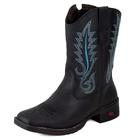 Bota Texana Feminina Couro Pena DIfranca - VF200D - Preto